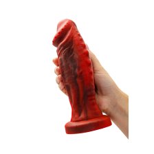 Вибратор Black&Red by Toyfa Monster Saur, силикон, красно-черный, 21,7 см