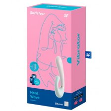 Смарт-вибратор со стимулятором клитора и функцией нагрева Satisfyer Heat Wave Mint