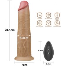 Реалистичный вибратор с ротацией Dual Layered Silicone Rotator 21 см