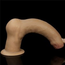 Фаллос с закрытой головкой и высоко посаженной мошонкой Lovetoy Silicone Cock 28 см