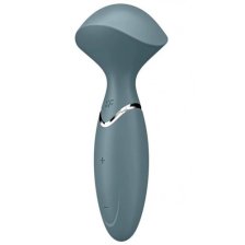 Перезаряжаемый мини-массажер с вибрацией Satisfyer Mini Wand-er серый
