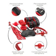 Бдсм набор diabolica черно-красный 11 предметов