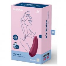 Вакуумный смарт-стимулятор клитора с вибрацией Satisfyer Curvy 1+ Rose Red
