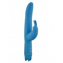 Вибростимулятор голубой 10 Function Vibe-O rabbit