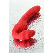 Безремневой страпон Black & Red by TOYFA с вибрацией красный