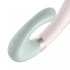 Смарт-вибратор со стимулятором клитора и функцией нагрева Satisfyer Heat Wave Mint
