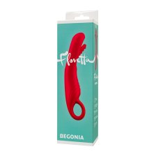 Стимулятор с двигающимся язычком Flovetta BEGONIA, силикон, розовый, 18,5 см