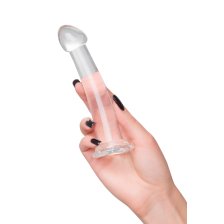 НЕРЕАЛИСТИЧНЫЙ ФАЛЛОИМИТАТОР JELLY DILDO S TOYFA BASIC, TPE, ПРОЗРАЧНЫЙ, 15,5 СМ