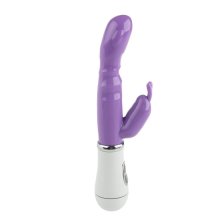 Вибромассажер с клиторальным стимулятором Lusty Bunny фиолетовый