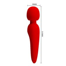 Красный wand-вибратор 21,5см Pretty Love Meredith BI-014668-2