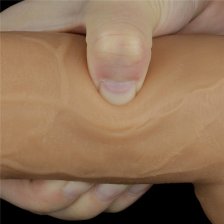 Фаллос с закрытой головкой и высоко посаженной мошонкой Lovetoy Silicone Cock 28 см