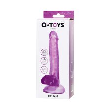 Реалистичный фаллоимитатор A-Toys by TOYFA Celiam, TPE, фиолетовый, 20,5 см