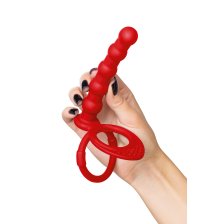 Насадка на пенис для двойного проникновения Black&Red by TOYFA