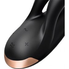 Смарт-вибратор с клиторальным стимулятором Satisfyer Double Flex черный