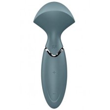 Перезаряжаемый мини-массажер с вибрацией Satisfyer Mini Wand-er серый