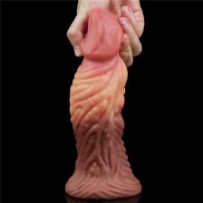 Широкий фаллос с ярко выраженным рельефом и большой головкой Lovetoy Silicone Cock 18 см