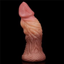 Широкий фаллос с ярко выраженным рельефом и большой головкой Lovetoy Silicone Cock 18 см