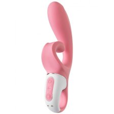 Смарт-вибратор кролик с гибким клиторальным отростком Satisfyer Hug Me Pink
