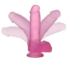 Розовый фаллос Jelly Studs Crystal Dildo Medium