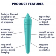 Универсальный смарт-стимулятор Satisfyer Ultra Power Bullet 8 бирюзовый