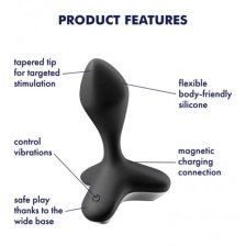 Анальная пробка с вибрацией Satisfyer Game Changer черная