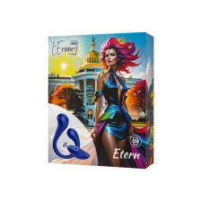 Многофункциональный вибратор L`Eroina APP ETERN с пультом и APP, силикон, синий, 23 см