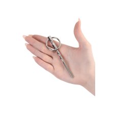 УРЕТРАЛЬНЫЙ ПЛАГ TOYFA METAL ЕЛОЧКА, С КОЛЬЦОМ НА ОСНОВАНИИ, МЕТАЛЛ, СЕРЕБРЯНЫЙ, 10,5 СМ
