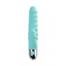 Рельефный вибратор с клиторальной стимуляцией Flovetta Flax