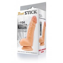 ВИБРАТОР REALSTICK #104 ТЕЛЕСНЫЙ, 7 РЕЖИМОВ ВИБРАЦИИ, 15 СМ