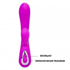 Перезаряжаемый вибратор с клиторальной стимуляцией Honey