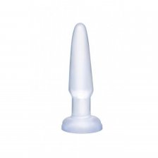 Анальная пробка Basix Rubber Works Beginners Butt Plug Clear