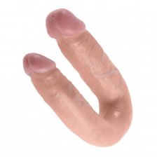 Двойной фаллоимитатор King Cock U-Shaped Medium Double Trouble Flesh