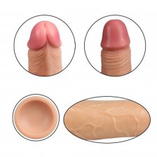 Фаллос на присоске 7" Dual-Layered Silicone Cock телесный