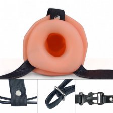 Фаллопротез для двойного проникновения Unisex Hollow Double с вибрацией