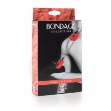 Меховые оковы на ноги BONDAGE красные