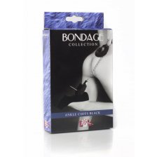 Меховые оковы на ноги BONDAGE черные