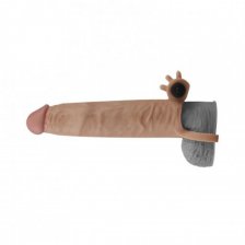 Удлиняющая насадка с вибрацией Super-Realistic Penis Extension Sleeve мулат