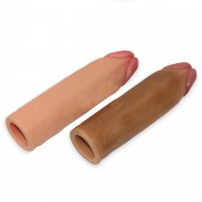 Насадка на пенис Revolutionary Silicone Nature Extender телесная плюс 5 см