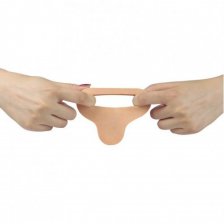 Реалистичная насадка The Ultra Soft Double для двойного проникновения