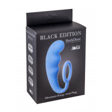 Анальный стимулятор с эрекционным кольцом Mountain Range Anal Plug Blue