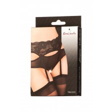 Эротические трусики-пояс Erolanta Lingerie Collection c высокой посадкой, черные (42-44)