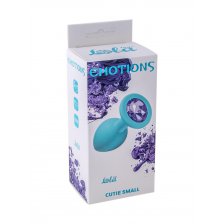 Анальная пробка Emotions Cutie Small Turquoise light purple crystal
