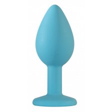 Анальная пробка Emotions Cutie Small Turquoise pink crystal