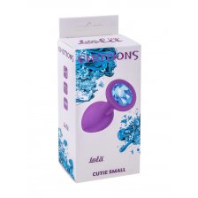 Анальная пробка Emotions Cutie Small Purple light blue crystal