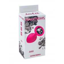 Анальная пробка Emotions Cutie Small Pink black crystal