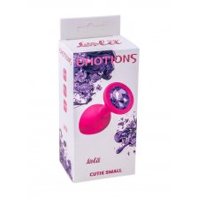 Анальная пробка Emotions Cutie Small Pink dark purple crystal