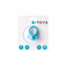 Эрекционное кольцо TOYFA A-Toys, силикон, голубое, 5,2 см