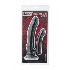 Вибратор для двойного проникновения TOYFA Black&Red, черный