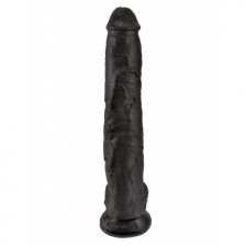 Фаллоимитатор на присоской King Cock 14" Cock with Balls черный