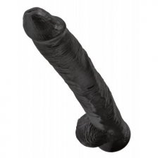 Фаллоимитатор на присоской King Cock 14" Cock with Balls черный